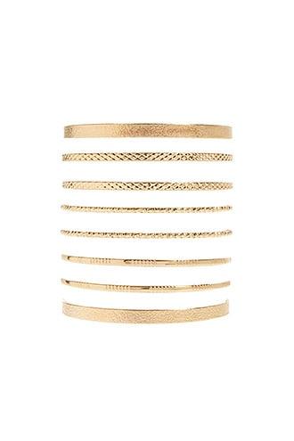 Forever 21 Hammered Bangle Set Gold