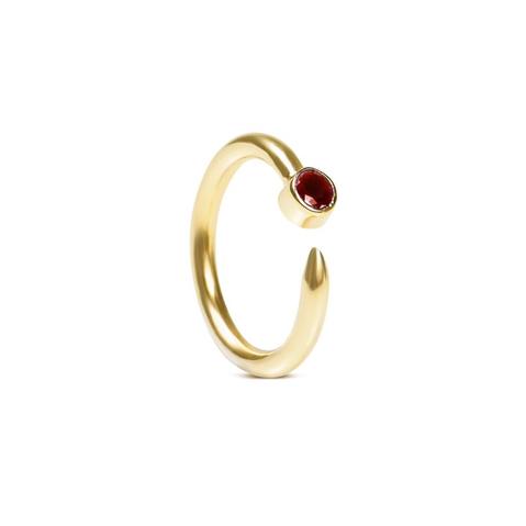 Pointy Dot Ring Garnet