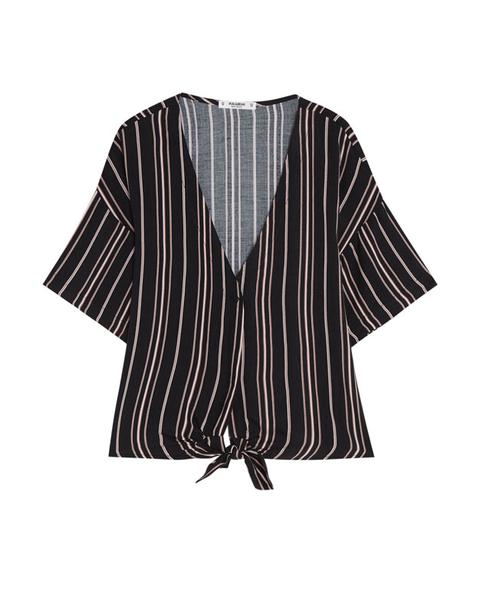 Camisa De Rayas Con Nudo