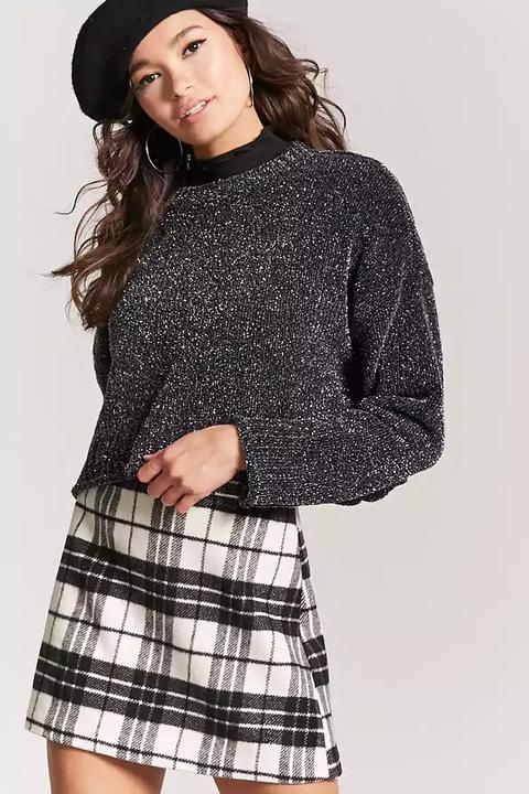 Plaid Woolen Mini Skirt