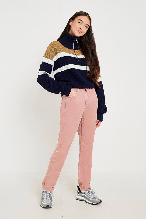 bdg pink corduroy mom jeans