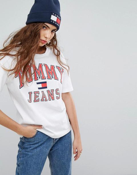 Tommy Jeans - Capsule '90 - T-shirt Con Logo - Bianco