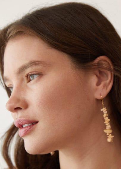 Boucles D'oreilles Pendantes Pierre