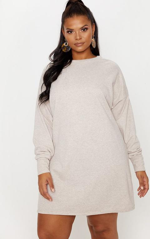 Plus Stone Oversized Sweater Dress