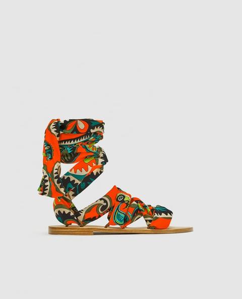 Sandalo Basso Con Foulard
