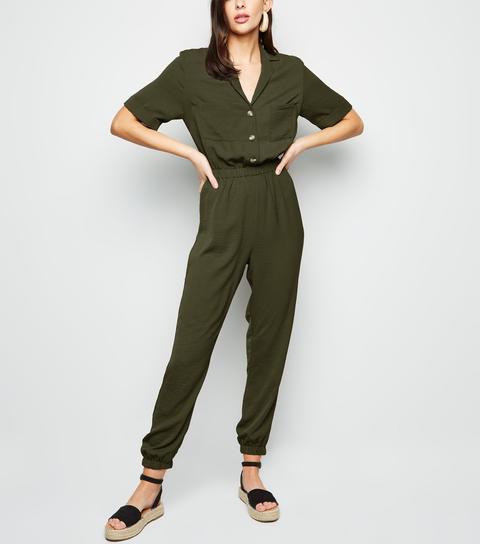 new look khaki jumpsuit