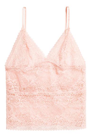 H & M - Top En Dentelle - Rose