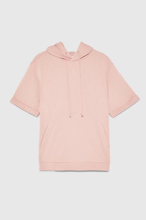 Short Sleeve Hoodie from Zara on 21 Buttons