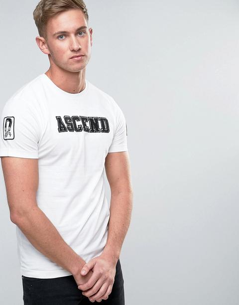 Ascend - T-shirt Con Applicazioni - Bianco