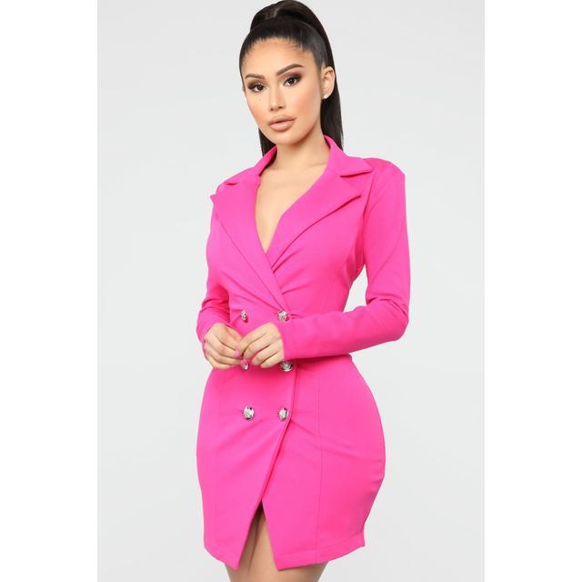 fashion nova long pink dress