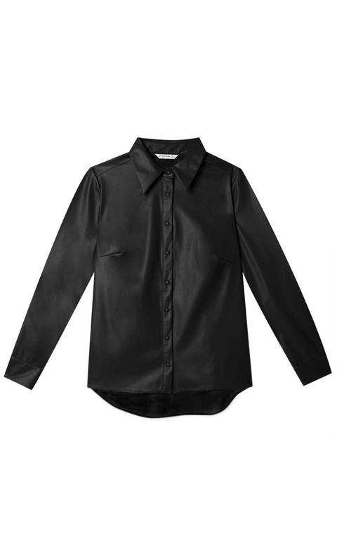 Faux Leather Shirt