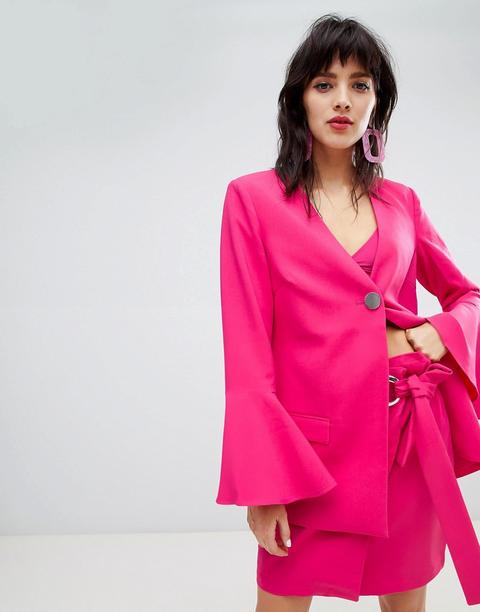 Resume - Fenja - Blazer À Manches Évasées - Rose Fluo - Rose