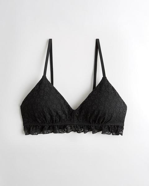 Ruffle Triangle Bralette With Removable Pads