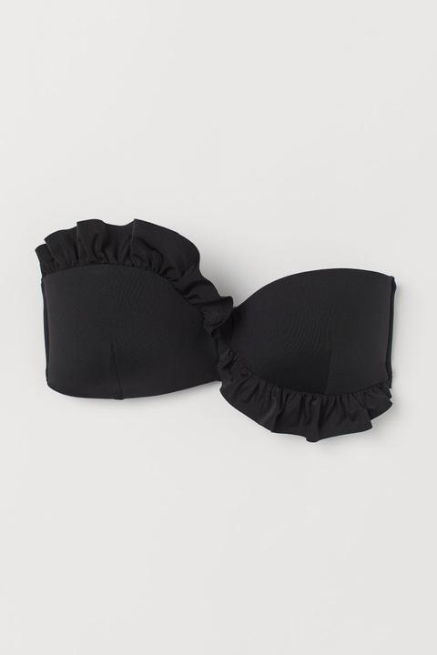 Top De Bikini Bandeau - Negro