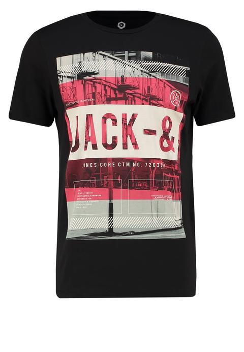 Jack & Jones Jjcolook Slim Fit Camiseta Print Black