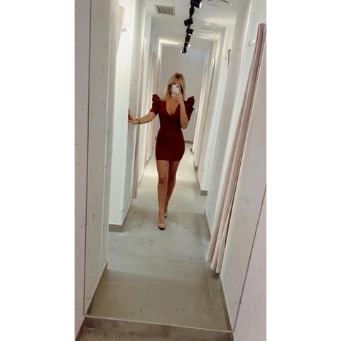 Vestido Paula Granate
