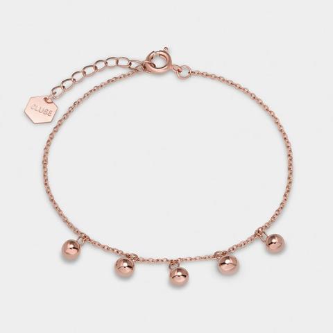 Bracciale A Catena Essentielle Con Sfere In Oro Rosa