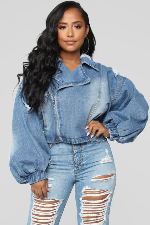 Here Forever Denim Jacket - Medium Wash