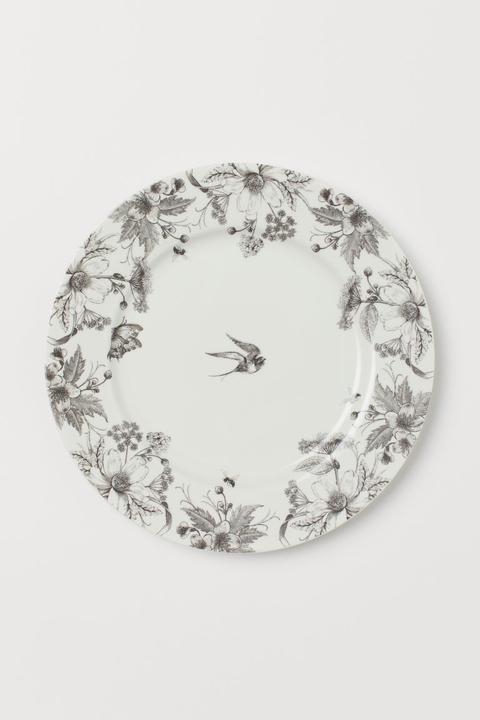 Plato De Porcelana - Gris