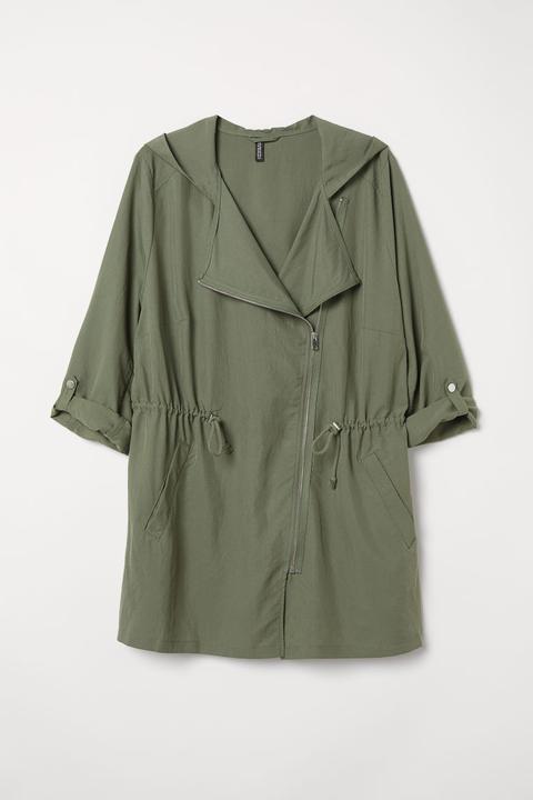 H & M+ Parka En Mezcla De Modal - Verde