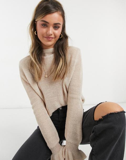 Bb Dakota Knit Sweater In Brown