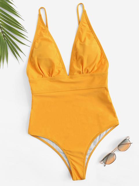 Costumi Da Bagno Interi Con Arricciatura Aperta Sul Retro