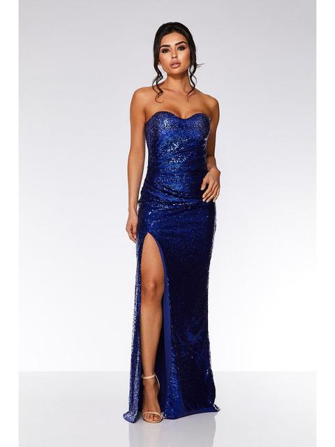 quiz royal blue sequin dress
