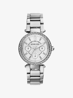 Reloj Parker Plateado Con Incrustaciones
