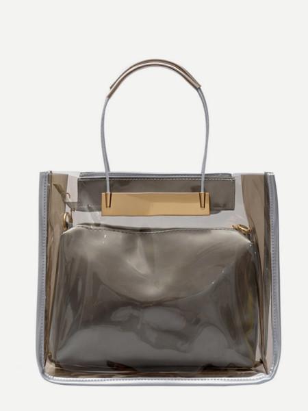 Transparente Handtasche Mit Kupplung 2pcs