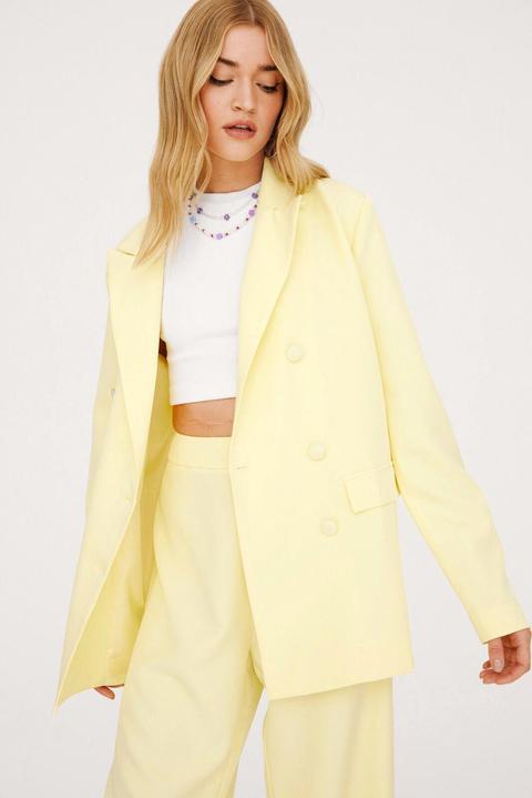 Womens Boxy Oversized Button Up Blazer