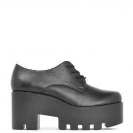 Lis - Scarpa Stringata Nera Platform