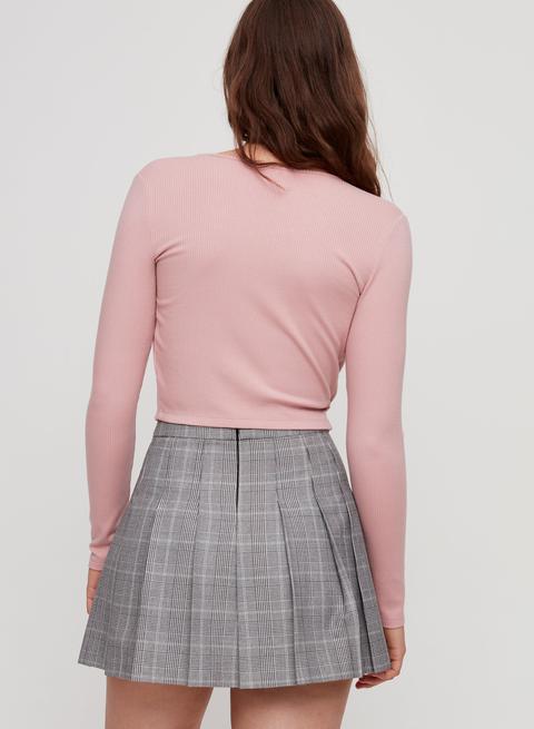 plaid mini skirts pleated