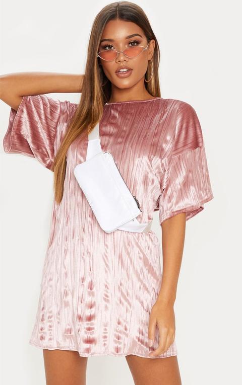 dusty pink t shirt dress