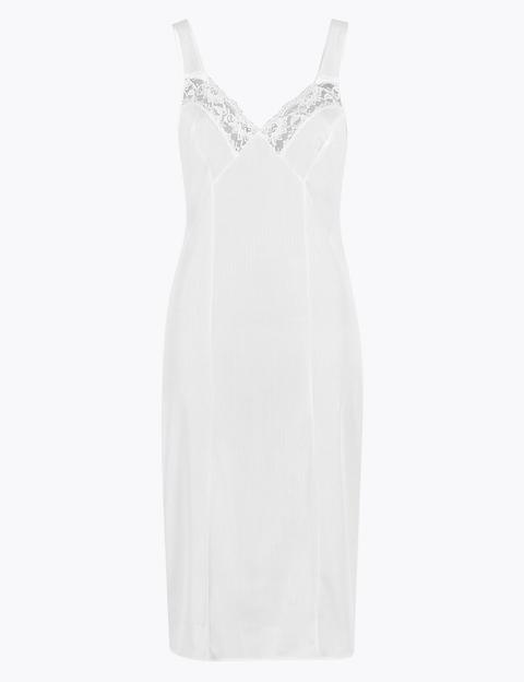 Floral Lace Trim Full Slip