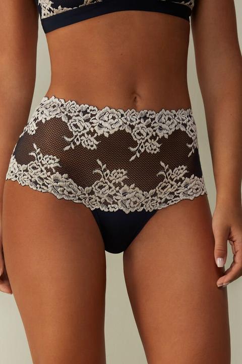 Shorty Tanga En Dentelle Pretty Flowers