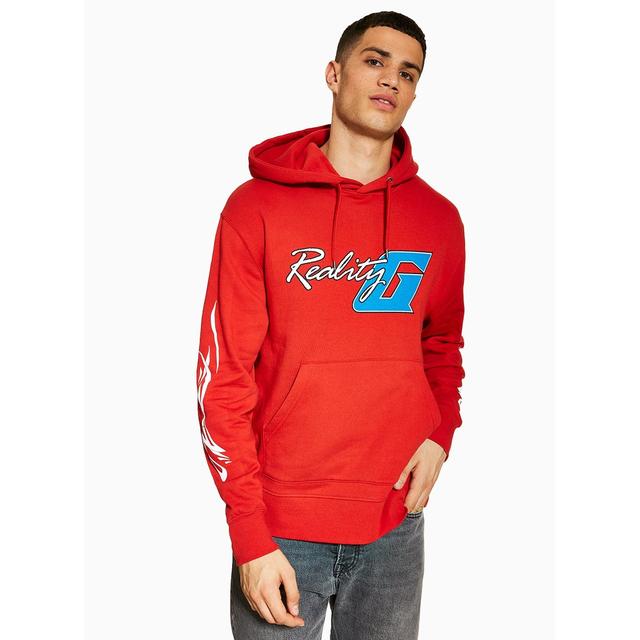 topman red hoodie