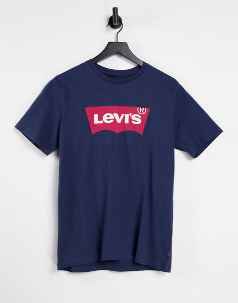 Levi's T-shirt Batwing Logo In Navy-blue