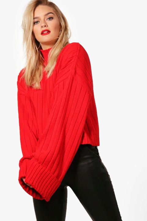 Maxi Sleeve Wide Rib Jumper