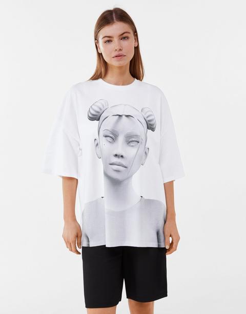 Camiseta Oversize Print Paloma Mami X Bershka