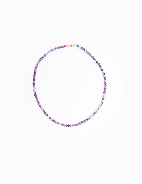 Collar Bolitas Tie Dye Morado