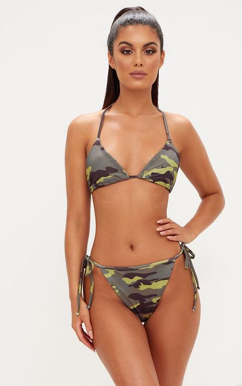 Camo Triangle Bikini Top