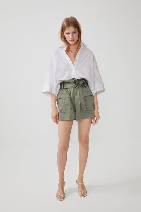 Shorts Militari Con Cintura