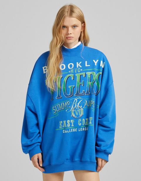 Sudadera Oversize Print College