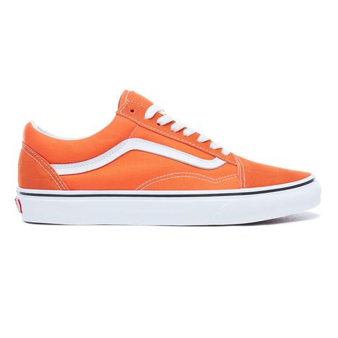 Vans Scarpe Old Skool (flame-true White) Uomo Arancio