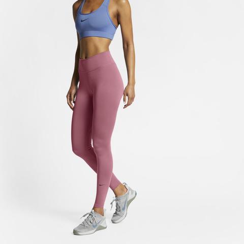 Nike One Leggings De Talle Medio - Mujer - Rosa