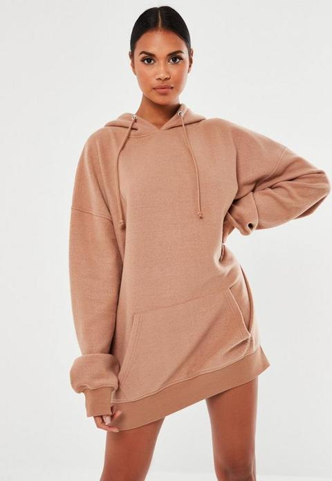 tan hoodie dress