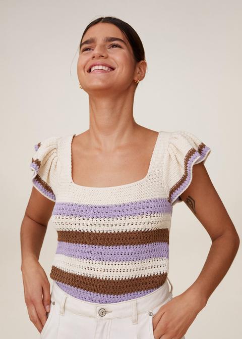 Top Crochet Rayas