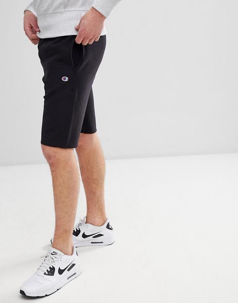 Pantalones Cortos Negros Con Logo Pequeño De Champion