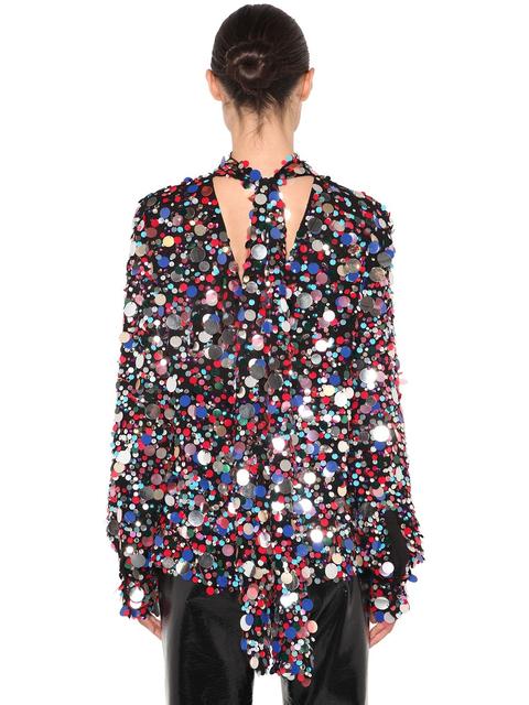 Top Con Paillettes Multicolor