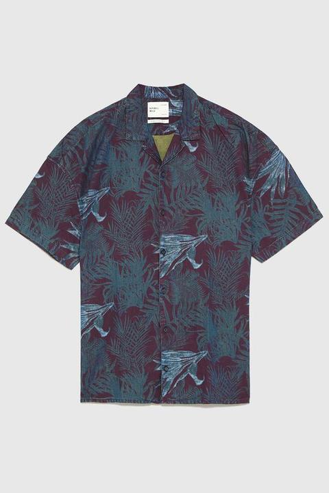 Camisa Denim Estampada